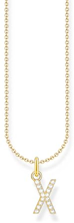 THOMAS SABO Halskette Buchstabe 925 Sterling Silber mit Zirkonia KE2240 - KE2265