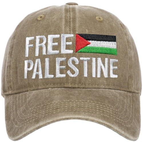 Muteitt Free Palestine Hat Palästina-Flagge, Baseballkappe, Stickerei, Used-Look, Gewaschene Kappe, Unisex, Outdoor-baseballmütze, Trucker-Kappe