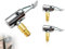 Lhbwhiz 2 Stück Autoventil Hebelstecker Air Chuck,Tragbarer Auto Reifen Ventil Luftpumpen Clip,Autoluftpumpen Gewindedüsen Adapter,Druckluft Reifenfüllnippe,Fahrrad Momentstecker,für Auto Reifenfüller