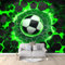 Art Fototapete Fußball Leuchtet Sechseckig Grün 300x210 cm Vlies Tapeten Moderne Flur Wanddeko Wandtapete Wohnzimmer Schlafzimmer Spielzimmer Tapete Wall Art Wandbilder