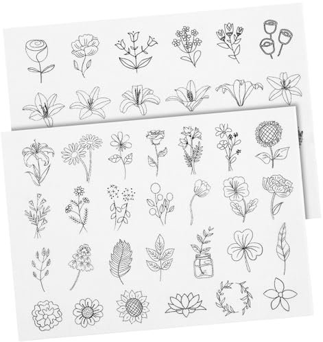 Gogogmee Wasserlösliche Stickvorlage für Nähbegeisterte 15x21cm, 2 Blatt