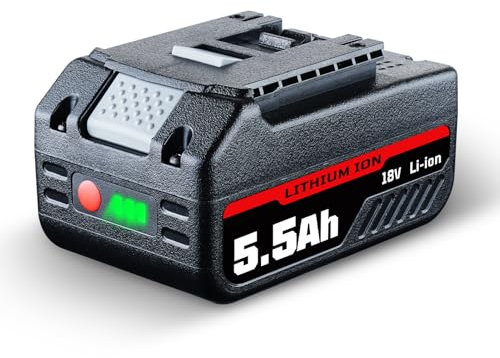 DASNITE 18V 5,5AH GBA Ersatzakku für Bosch 18V Akku Li-Ion Werkzeugakku Kompatibel mit Bosch 18V Serie BAT609 BAT609G BAT618 BAT618G BAT619 Werkzeugen