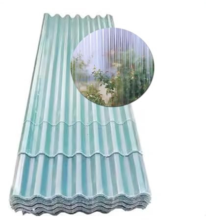 Wellplatten,2mm Dicke FRP-Tageslichtplatten,Schlagfeste Dachplatten,Dachmaterial,Transparent Kurzrollen,Wetterfest Dachbleche,für Gewächshäuser,Carports und Schuppen (0.9x2m/35x79in,13 Pcs)