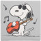 Peanuts Snoopy Playing Guitar Gallery Wrapped Canvas Wall Decor – Lustiges Snoopy-Bild für Musikzimmer oder Klassenzimmer