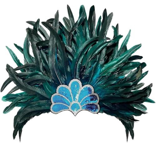 HiyyFloy Karnevals-Kopfschmuck, Vintage-Stirnband, Showgirl-Fascinator Für Maskerade-Kostümparty