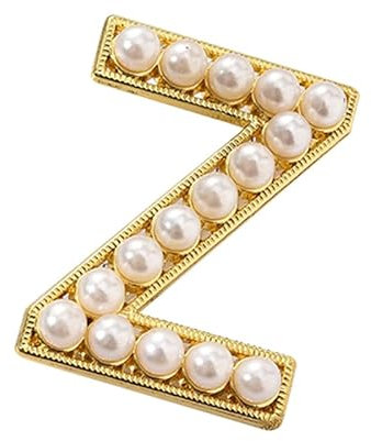 Broche initiale, broche lettre pour femme A-Z 26 lettres de conception personnalisée broches de mode broches de collier (Z)