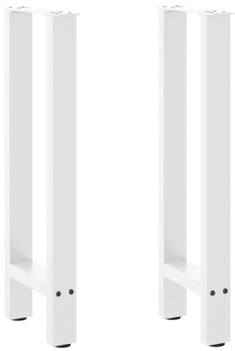 vidaXL Konsolentischbeine Weiß 2 STK. 38x(72-73) cm Stahl