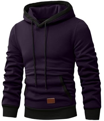 JMIERR Hoodie Herren Baumwolle Langarm Herren Pullover Warm mit Kapuze | Kapuzenpullover Herren,Pullover Herren,Kapuzenjacke,Sweatshirt Herren,Baumwolle,Kordelzug Hoody,Casual,mit Kapuze,S-5XL