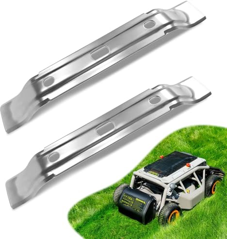 2 Stück Messerklingen Kompatibel mit Stihl Mähroboter iMOW RMI 422 422P 422PC RMI422 PC, Mähroboter Messer Rasenmähermesser Ersatzmesser Rasentrimmer für Mähroboter Rasenroboter, 197mm, Silber