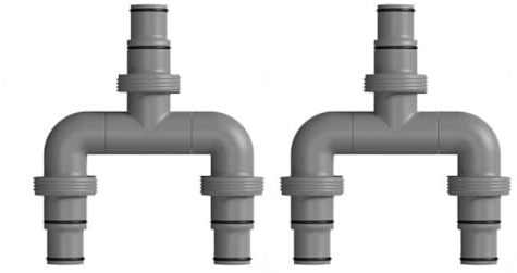 LatoYard Poolschlauchverbinder 38mm und 32mm T-Verbinder für Intex und Coleman Sandfilteranlagen dunkelblau 122cm Gartengeräte Set