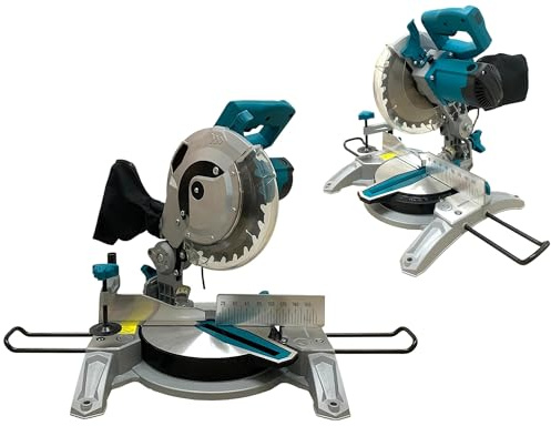 GrecoShop Sega Troncatrice Radiale 1300W Lama Ø210 mm 24 Denti – Sega Circolare per Legno 5000 RPM, Taglio Inclinabile e Obliquo -45°/+45°, Troncatrice da Banco per Falegnameria, DIY e Professionisti