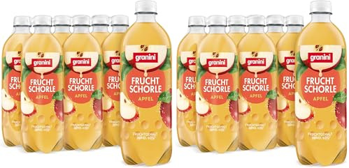 granini Fruchtschorle Apfel (6 x 500ml), natürlich erfrischend, mit Kohlensäure, echte Früchte, ohne Süßungsmittel, vegan (Packung mit 2)
