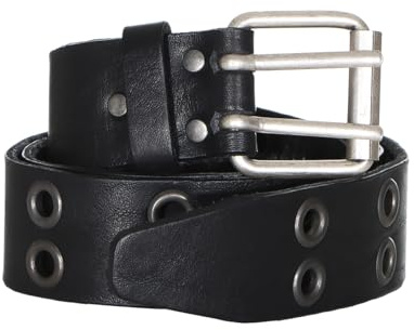 Harrys-Collection Unisex Ledergürtel Vollrindleder, schwarz, BW: 95 | aus robustem Vollrindleder, doppelte Dornschließe für stabilen Halt, ca 3,8 cm breit, langlebige Qualität made in Germany