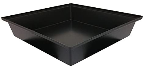 Breker Kunststoffwanne 80x80cm [geeignet als Kotwanne] 64 Liter Fassungsvolumen | Allzweckwanne | Plastikwanne | Schwarz