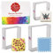 Ann Clark Cookie Cutters Juego de 3 cortadores de galletas cuadrado con libro de recetas - 6,5 cm, 7,6 cm y 8,9 cm