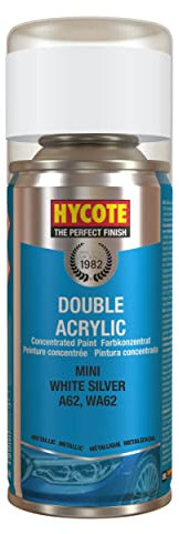 Hycote Double Acrylic Aerosol Car Spray Paint, Mini - White Silver, 150 ml