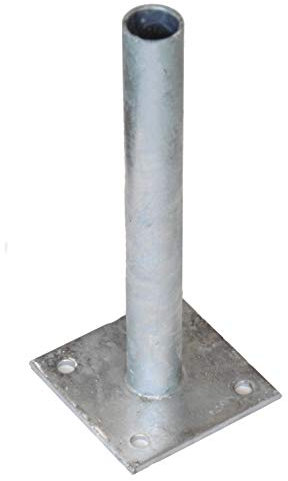 EXCOLO Pfostenträger Halter Adapter Schraubplatte für Ø 34 mm Rundpfosten Maschendraht Zaun-pfosten