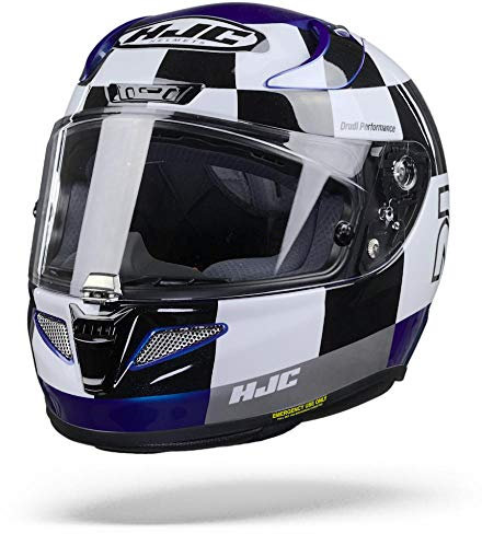 Motorradhelm HJC RPHA 11 MISANO MC2, Schwarz/Weiss/Blau, XS