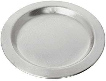 NKlaus Untersetzer Ø 11cm Aluminium Silber Untersetzer rund Unterteller Dekoration matt Kerzen Windlichter Stumpenkerzen Taufe Hochzeit Kommunion Spülmaschinenfest 2854