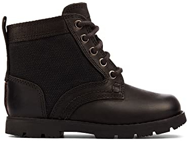 Clarks Heath Chard T Halblange Stiefel, Schwarzes Leder, 21 EU