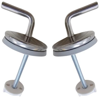 HYDRO HOME Cerniere tavoletta WC regolabili con fissaggio dal basso, chiusura classica, cerniere copriwater termoindurente, compatibili con molti modelli, ricambi tavoletta WC (FISSAGGIO DAL BASSO)