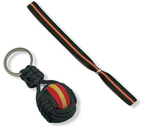 HISPANIA COLORS SINCE MMXI SPAIN Pack de Llavero y Pulsera con la Bandera de España - Verde