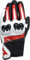 Dainese Mig 3 Unisex Leather Gloves, Motorradhandschuhe Leder mit Protektoren, für Damen und Herren, Schwarz/Weiß/Lava Rot, L