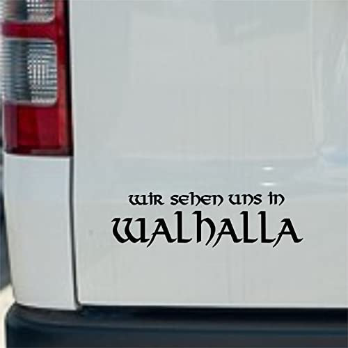 myrockshirt Wir sehen Uns in Walhalla Aufkleber Wikinger Nordic Viking Skandinavien Sticker