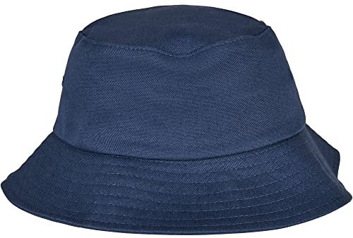 Flexfit Unisex Cotton Twill Bucket Hat Kids Hut, Navy, one Size