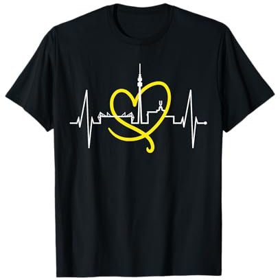 Dortmund Herzschlag Skyline Puls Ruhrpott Stadion Dortmunder T-Shirt