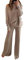 Viottiset Damen Gestrickte Eine Schulter Outfit Lässig Sweatsuits Pullover Weite Bein Hosen 2-Teilige Sets Aprikose S
