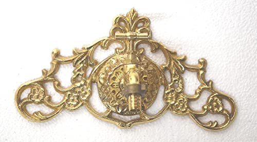 Graf von Gerlitzen Garten Messing Wasser Zapfstelle Brunnen Kran Wasserhahn Wandbrunnen Zierrosette WTR-2P Kleiner kran