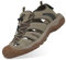 GRITION Outdoor Sandalen Herren, Verstellbaren Trekkingsandalen Herren Wandersandalen Geschlossene Zehe zum Sommer Sport Strand Beige 43EU MEHRWEG