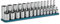 Capri Tool 1/4 Drive 12-Point Shallow and Deep Socket Set, Metric, 4 to 15 mm, 28 Pieces, with Billet Aluminium Socket Wrench Rail