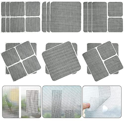 15 Piezas Pegatinas Reparación Mosquiteras Reparación Mosquitera Cinta para reparar mosquiteras Cinta de reparación de mosquiteras Kit de Reparación de Mosquiteras para ventanas puertas mosquitos