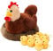 BYNYXI Plüsch Huhn mit Baby Küken, 32cm Stofftier Henne mit 10 Gelb Küken und Hühnerstall Gefüllte Huhn Küken Plüschtier Realistisch Henne Hühnchen Kuscheltier Ostern Huhn Deko für Kinder Geschenk