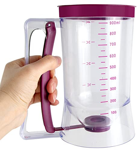 ZLKSKER Cake Batter Dispenser for Pancake Cupcake Waffles, Perfect Baking Tool with Measuring Label, ABS Material Sturdy & Durable
