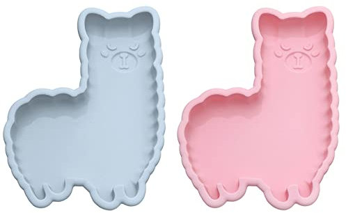 Lot de 2 moules à gâteau en silicone en forme d'agneau, moule à pain, tarte, gelée, moule à beignets