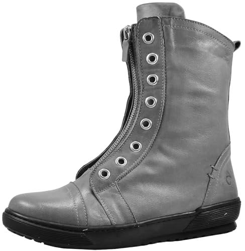 Andrea Conti Damen Stiefelette Boot sportlich Reißverschluss vorne 0066005, Größe:39 EU, Farbe:Grau
