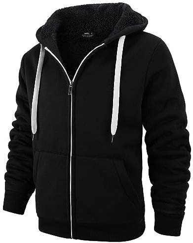 SPEEDRUN Felpe Uomo con Cappuccio Pullover con Zip Invernale Fleece Thermal Felpe Fit Regular
