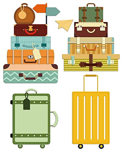 ORIGACH 11 Stück Koffer Metall Schneiden stirbt Gepäck Handtasche DIY Prägen Schablone Urlaub Vorlage Metall Schneiden stirbt für DIY Scrapbooking Album dekorative Prägung Kartenherstellung
