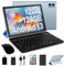 Oangcc 2025 Newest Tablet 10 Pulgadas Android, 12 GB RAM+128 GB ROM(TF 1TB), 5G+2.4G WiFi, 8 Core 2.0 GHz, BT 5.0, Widget, 6000 mAh, 5+8MP, Certificada GMS Tableta con Teclado + Funda - Azul