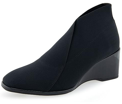 Aerosoles ANINI Ankle Boot Wedge, Black Elastic, 6M