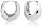 ASH'S CHOICE Silver Chunky Hoop Earrings - Sterling Silver 925 Small Cartilage Huggie Hoops, Elegant Cute Lightweight