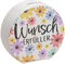 Blumen Spardose mit Spruch Wunscherfüller Bunt Floral Positiver Freudebringer Geburtstag Wunsch-Erfüller