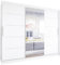 Easy4You LVI 250 cm Weiß Schiebetüren Kleiderschrank 250x215x58 cm mit Spiegel - Schlafzimmermöbel, Aufbewahrung - Mehrzweckschrank