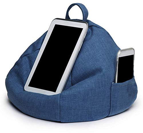 Qikam Tablet Ständer Kissen Kissenständer Buchkissen Soft Tablet Computer Kissenhalter Tragbarer Tablet Ständer Multi-Angle Pillow Lap Stand mit Seitentasche für Tablets Phones Books