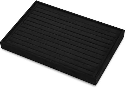 Oirlv Schwarz Mikrofaser Ring Tablett Ring Ohrringe Ohrstecker Schmucktablett Aufbewahrungstablett