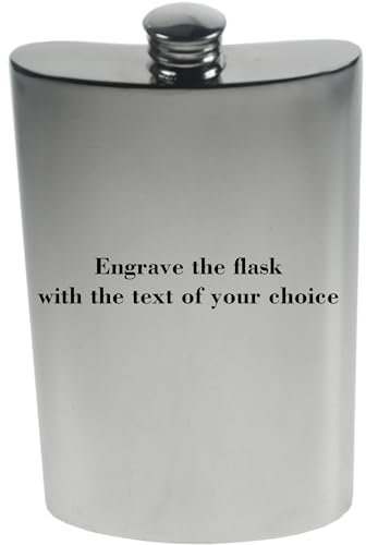 Wentworth Pewter - Flasque en étain uni pour les reins, flasque à spiritueux, capacité de 236,8 g avec gravure gratuite