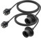 FIRMERST Wasserdichte Lampenfassung E27 mit Kabel Outdoor 2,5m 2 Stück Schwarz